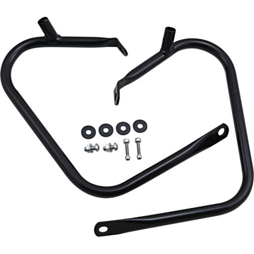 PartzBiz HD: 4418225-Drag Black Saddlebags Guards Support Kit OE Repl 4928309 Harley Touring 09-13