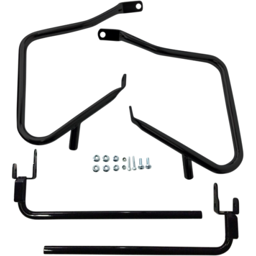 PartzBiz HD: 4418226-Drag Black Saddlebags Guards Support Kit OE Repl 90200787 Harley Touring 14-Up