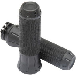 PartzBiz HD DS06301614 - Drag Specialties Rubber-Covered Stealth Tone Black Grips Harley Throttle by Wire | 0630-1614 PartzBiz HD DS06301614 - Drag Specialties Rubber-Covered Stealth Tone Black Grips Harley Throttle by Wire | 0630-1614