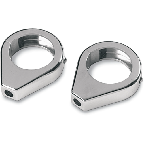 PartzBiz HD: 4418151-Drag Chrome 41mm Smooth Fork Turn Signal Clamp Mounts Harley & Metric Custom PartzBiz HD: 4418151-Drag Chrome 41mm Smooth Fork Turn Signal Clamp Mounts Harley & Metric Custom