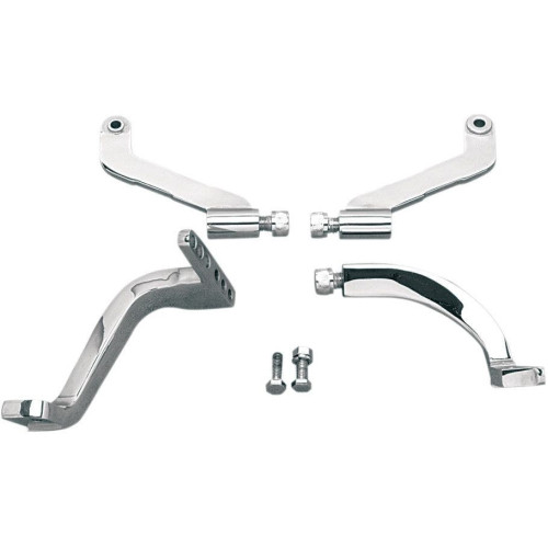 PartzBiz HD: 4418154-Drag Chrome 4-Piece Driver Floorboard Mounting Brackets 99-08 Harley Touring DS-530620 DS530620 057091-BC5 Bagger Dresser PartzBiz HD: 4418154-Drag Chrome 4-Piece Driver Floorboard Mounting Brackets 99-08 Harley Touring DS-530620 DS530620 057091-BC5 Bagger Dresser