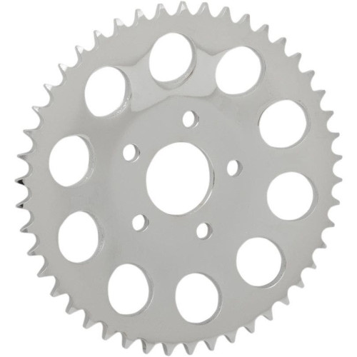 PartzBiz HD: 4418127-Drag Chrome 49 Tooth .46" Offset Dished Rear Wheel Sprocket 530 Chain 86-99 HD | 1210-0607 PartzBiz HD: 4418127-Drag Chrome 49 Tooth .46" Offset Dished Rear Wheel Sprocket 530 Chain 86-99 HD | 1210-0607