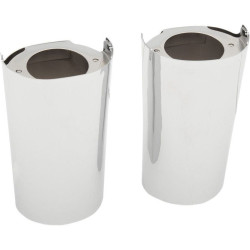 PartzBiz HD DS04110117 - Drag Specialties Chrome Smooth Plus +2 Fork Boots Upper Slider Covers 14-17 | 0411-0117 PartzBiz HD DS04110117 - Drag Specialties Chrome Smooth Plus +2 Fork Boots Upper Slider Covers 14-17 | 0411-0117