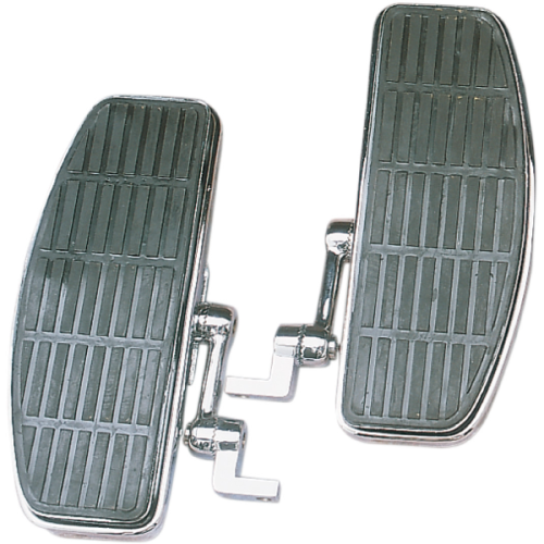 PartzBiz HD: 4418139-Drag Chrome Bolt-On Adjustable Driver Floorboards With Damper Harley Softail 80-13