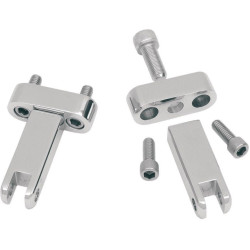 PartzBiz HD DSDS243659 - Drag Chrome Passenger Floorboard to Peg Conversion Mounts Harley Touring FLH/T