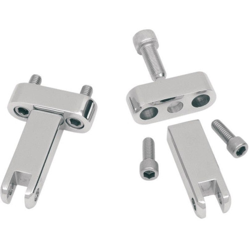 PartzBiz HD: 4418126-Drag Chrome Passenger Floorboard to Peg Conversion Mounts Harley Touring FLH/T
