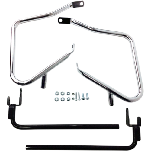 PartzBiz HD: 4418100-Drag Chrome Saddlebag Guards Support Kit Harley Touring Electra Road Glide 14-Up PartzBiz HD: 4418100-Drag Chrome Saddlebag Guards Support Kit Harley Touring Electra Road Glide 14-Up