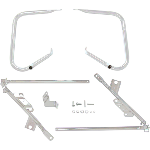 PartzBiz HD: 4418103-Drag Chrome Saddlebags Guards Support Kit OE Repl 4928209B Harley Touring 09-13 PartzBiz HD: 4418103-Drag Chrome Saddlebags Guards Support Kit OE Repl 4928209B Harley Touring 09-13