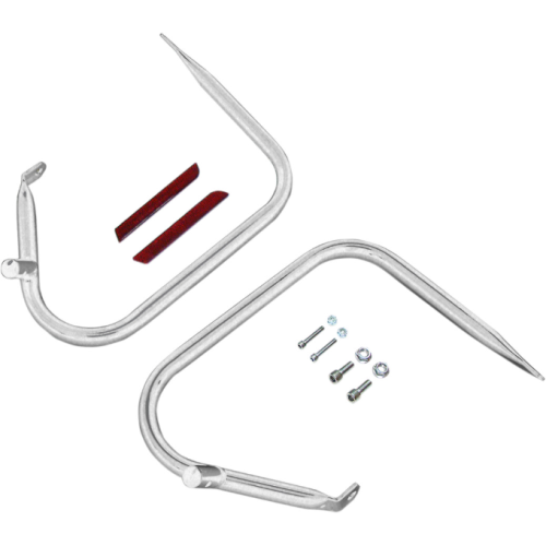 PartzBiz HD: 4418104-Drag Chrome Saddlebags Guards Support Kit OE Repl 4928309 Harley Touring 09-13