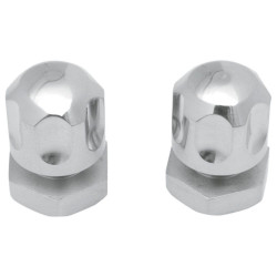 PartzBiz HD DS08200037 - Drag Chrome Six-Shooter Solo Seat Mount Knob Nuts Harley Touring 99-20