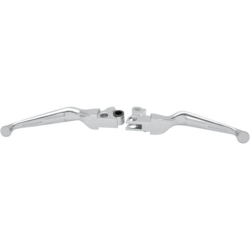 PartzBiz HD: 4418072-ชุดคันคลัทช์เบรคแบบ Slotted Wide Chrome สำหรับ Harley 84-96 Big Twin Touring | DS-273138