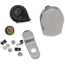PartzBiz HD DS21070245 - Drag Electric 112db Horn Kit w/ Chrome Cover & Mounting Harley 90-17 Models | 2107-0245