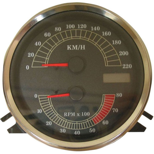 PartzBiz HD: 4418042-Drag Electronic Speedo & Tachometer Combo KM/H Gauge Harley Softail FXDWG FLHR | 2210-0332 PartzBiz HD: 4418042-Drag Electronic Speedo & Tachometer Combo KM/H Gauge Harley Softail FXDWG FLHR | 2210-0332