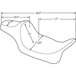 PartzBiz HD DS08011261 - Drag Extended Reach Predator III 2-Up Seat Silver Diamond Harley FLH/T 08-Up 0801-1261 08011261 Harley-Davidson Electra Glide Road Glide Road King Street Glide Tri Glide FLHT FLHR FLTR FLHX PartzBiz HD DS08011261 - Drag Extended Reach Predator III 2-Up Seat Silver Diamond Harley FLH/T 08-Up 0801-1261 08011261 Harley-Davidson Electra Glide Road Glide Road King Street Glide Tri Glide FLHT FLHR FLTR FLHX