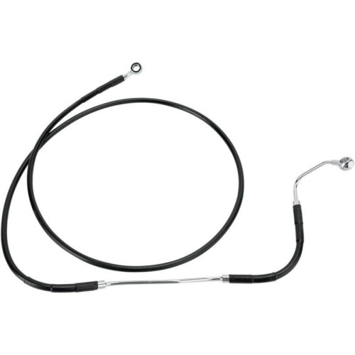 PartzBiz HD: 4417962-Drag Front Extended +10 Black VinylSteel Brake Line for Harley 09-13 FLH W/ ABS | 1741-2937