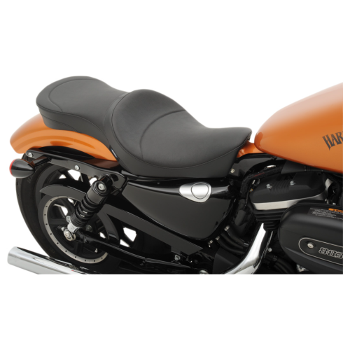 PartzBiz HD: 4417897-Drag Low-Profile Touring 2-Up Mild Stitch Black Seat 4 Harley 10-22  XL Models | 0