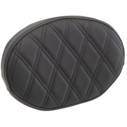 PartzBiz HD DS08220446 - Drag Oval Sissy Bar Pad Black Double Diamond Vinyl Harley & Custom 0822-0446 PartzBiz HD DS08220446 - Drag Oval Sissy Bar Pad Black Double Diamond Vinyl Harley & Custom 0822-0446