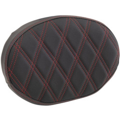 PartzBiz HD DS08220448 - Drag Oval Sissy Bar Pad Red Double Diamond Vinyl Harley & Custom 0822-0448 PartzBiz HD DS08220448 - Drag Oval Sissy Bar Pad Red Double Diamond Vinyl Harley & Custom 0822-0448