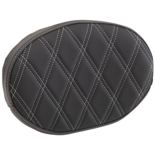 PartzBiz HD: 4417894-Drag Oval Sissy Bar Pad Silver Double Diamond Vinyl Harley & Custom 0822-0447 PartzBiz HD: 4417894-Drag Oval Sissy Bar Pad Silver Double Diamond Vinyl Harley & Custom 0822-0447