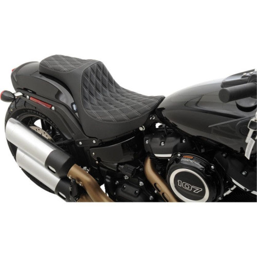 PartzBiz HD: 4417833-Drag Specialties Predator III Double Diamond Silver Thread Stitch 2-Up Two-Up Motorcycle Seat 18-23 Harley Davidson Softail Fat Bob FXFB 0802-1073 08021073 PartzBiz HD: 4417833-Drag Specialties Predator III Double Diamond Silver Thread Stitch 2-Up Two-Up Motorcycle Seat 18-23 Harley Davidson Softail Fat Bob FXFB 0802-1073 08021073
