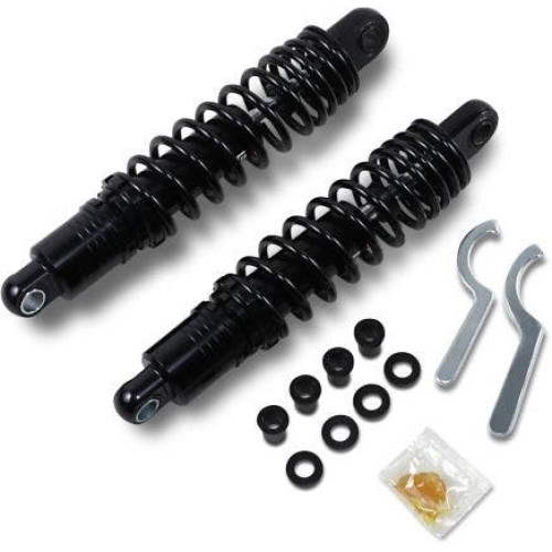PartzBiz HD: 4417847-Drag Premium Low Profile Black 10.5" Adjustable Rear Spring Shocks XL | 1310-1189 PartzBiz HD: 4417847-Drag Premium Low Profile Black 10.5" Adjustable Rear Spring Shocks XL | 1310-1189