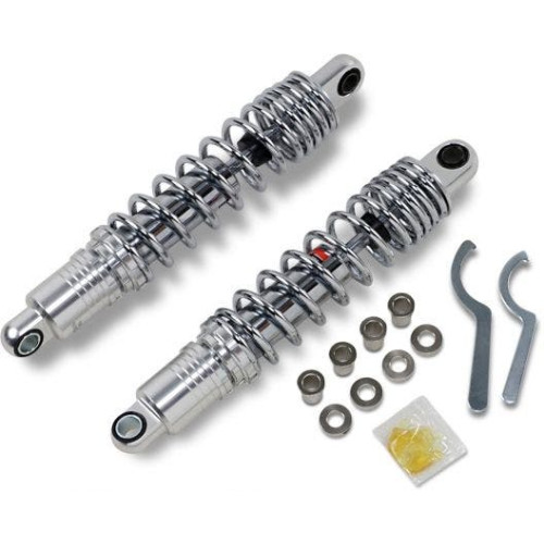 PartzBiz HD: 4417815-Drag Premium Low Profile Black 10.5" Adjustable Rear Spring Shocks XL | 1310-1189 PartzBiz HD: 4417815-Drag Premium Low Profile Black 10.5" Adjustable Rear Spring Shocks XL | 1310-1189