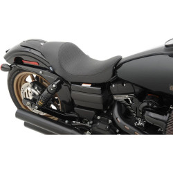 PartzBiz HD DS08030545 - Drag Reflective Solo 3/4 Solo Caf√© Style Seat for Harley Dyna FXD 06-17 | 0803-0545