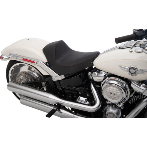PartzBiz HD: 4417672-Drag Specialties Black Smooth Vinyl EZ-On Motorcycle Seat Harley Softail 18-Up 0802-1183 08021183 double Harley-Davidson Softail Slim Heritage Classic Deluxe Upgrade replacement Saddle