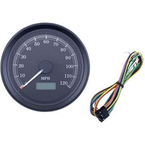 PartzBiz HD: 4417596-Drag Specialties Black 3-3/8" Programmable Electronic Speedometer 120 MPH Harley PartzBiz HD: 4417596-Drag Specialties Black 3-3/8" Programmable Electronic Speedometer 120 MPH Harley