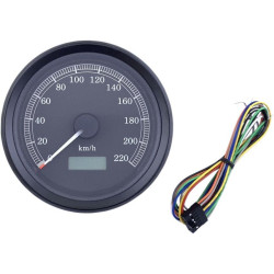 PartzBiz HD DS22100503 - Drag Specialties Black 3-3/8" Programmable Electronic Speedometer 220 KMH Harley PartzBiz HD DS22100503 - Drag Specialties Black 3-3/8" Programmable Electronic Speedometer 220 KMH Harley