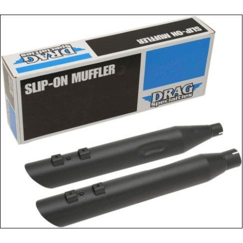 PartzBiz HD: 4417598-Drag Specialties สีดำ 3.5” Slash Down Slip On Mufflers Exhaust Harley 17-19 1801-1186 2019 18011186