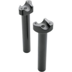 PartzBiz HD DS06020407 - Drag Straight 8" Tall Black Forged Aluminum Risers 1" Clamp Area for Harley | Drag Specialties