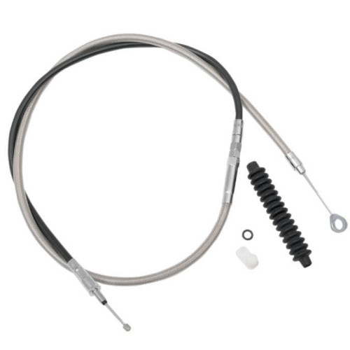 PartzBiz HD: 4417567-Drag Specialties Black Braided High Efficiency Clutch Cable 08-13 FLH/T 14 FLHR Models