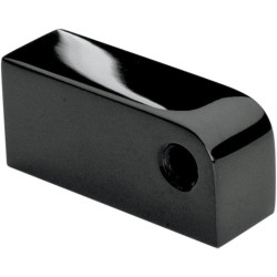 PartzBiz HD DS20010591 - Headwinds 1-1/2" Black Headlight Light Offset Mounting Block Harley Custom Chopper