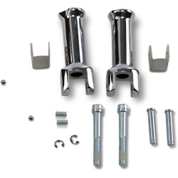 PartzBiz HD DS16201785 - Drag Specialties Black Bolt-On Passenger Male Mount Foot Pegs 18-19 Harley Davidson Softail heritage Deluxe Classic Fat Boy Low Rider Slim Upgrade Replacement Custom Best New