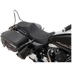 PartzBiz HD DS08011304 - Drag Specialties Black Predator III 2-Up Seat Double Diamond Harley Touring 08-23 PartzBiz HD DS08011304 - Drag Specialties Black Predator III 2-Up Seat Double Diamond Harley Touring 08-23