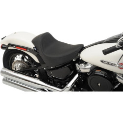 PartzBiz HD DS08021148 - Drag Specialties 0802-1148 Black Smooth EZ ON Solo Seat 08-23 Harley Softail deluxe heritage classic slim custom motorcycle saddle upgrade