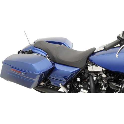 PartzBiz HD: 4417497-Drag Specialties Black Smooth Stitch Caballero 2-up Seat for Halrey FLH/T 08-17 | 0801-1002 PartzBiz HD: 4417497-Drag Specialties Black Smooth Stitch Caballero 2-up Seat for Halrey FLH/T 08-17 | 0801-1002