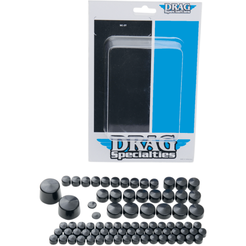 PartzBiz HD: 4417511-Drag Black Standard Engine Trans Primary Bolt Cover Kit Harley Dyna 99-05 | 2401-0707