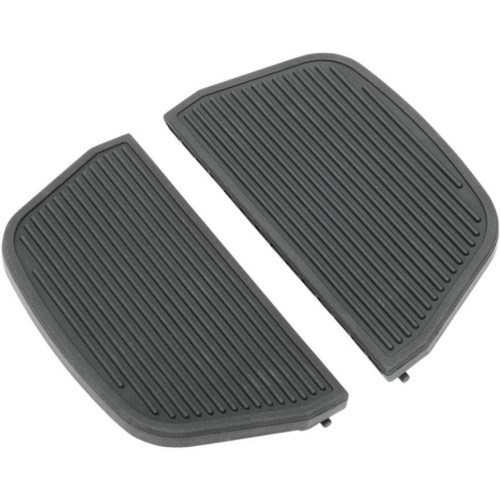 PartzBiz HD: 4417478-Drag Black Traditional D Shaped Passenger Floorboard Inserts Harley 06-14 - 1621 0464 Repl OEM 50606-06