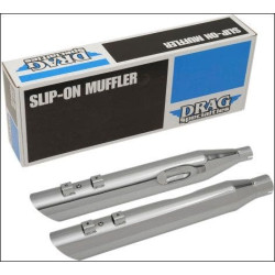 PartzBiz HD DS18011185 - Drag Specialties Chrome 3.5" Slash Down Slip On Mufflers Exhaust Harley 2017 2019 1801-1185 18011185 17-19 PartzBiz HD DS18011185 - Drag Specialties Chrome 3.5" Slash Down Slip On Mufflers Exhaust Harley 2017 2019 1801-1185 18011185 17-19