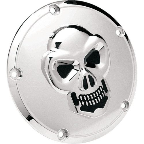 PartzBiz HD: 4417464-Drag Specialties ฝาครอบ Chrome 5 Hole 3-D Skull Derby Harley Twin Cam 99-16 | 1902-0061 PartzBiz HD: 4417464-Drag Specialties ฝาครอบ Chrome 5 Hole 3-D Skull Derby Harley Twin Cam 99-16 | 1902-0061