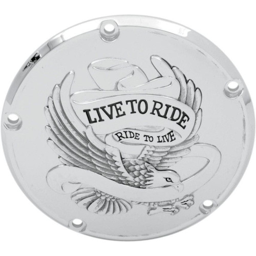 PartzBiz HD: 4417466-Drag Specialties Chrome 5 Hole Live to Ride Derby Cover Harley Twin Cam 99-16 | 1107-0157