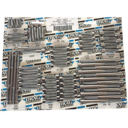 PartzBiz HD DS24010967 - Drag Specialties Chrome Engine Bolt Replacement Kit Smooth Head 17-19 Harley Davidson Milwaukee Eight M8 M-Eight Touring Hardware Bolts Nuts Washers Engine transmission 