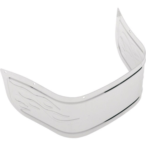 PartzBiz HD: 4417454-Drag Specialties กระโปรงบังโคลนหน้า Chrome Flame สำหรับ Harley 84-13 FLT; FLHT - 1405-0118