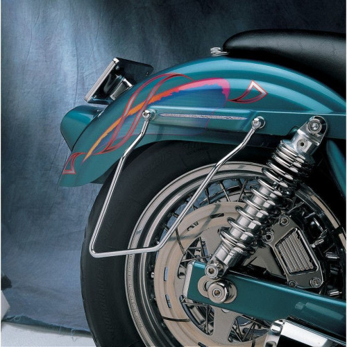 PartzBiz HD: 4417311-Drag Specialties Chrome Steel Saddlebag Support Brackets Rails FX; FXE; FXWG | DS-110845 Repl OEM 90584-85 PartzBiz HD: 4417311-Drag Specialties Chrome Steel Saddlebag Support Brackets Rails FX; FXE; FXWG | DS-110845 Repl OEM 90584-85