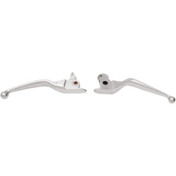 PartzBiz HD DS06100790 - Drag Chrome Wide Blade Clutch Brake Levers 14-16 Harley Touring FLH/T | 0610-0790