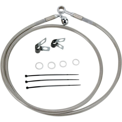 PartzBiz HD: 4417253-Drag Front Extended +6 Stainless Steel Brake Line Harley 84-98 FXST 93-05 FXDWG | 1741-2659 PartzBiz HD: 4417253-Drag Front Extended +6 Stainless Steel Brake Line Harley 84-98 FXST 93-05 FXDWG | 1741-2659