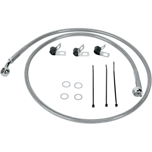 PartzBiz HD: 4417232-Drag Specialties Front Stainless Steel Brake Line for Harley 00-07 FLST/C/F