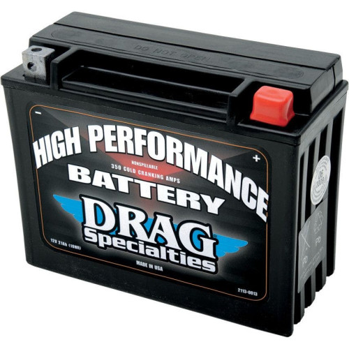 PartzBiz HD: 4417217-Drag Specialties High Performance 350 CCA Cold Cranking Amps Battery 24H Harley | 2113-0013 Repl HD 66010-82B / YUASA YTX24HL-BS